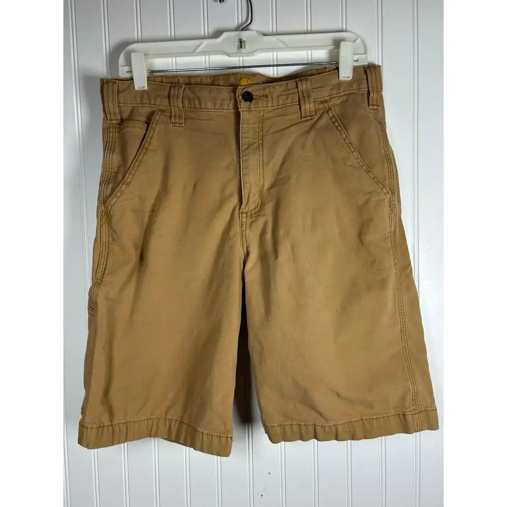 Carhartt Shorts Men Size 32 Brown khaki Rugged Flex Rigby 102514 Relaxed Fit